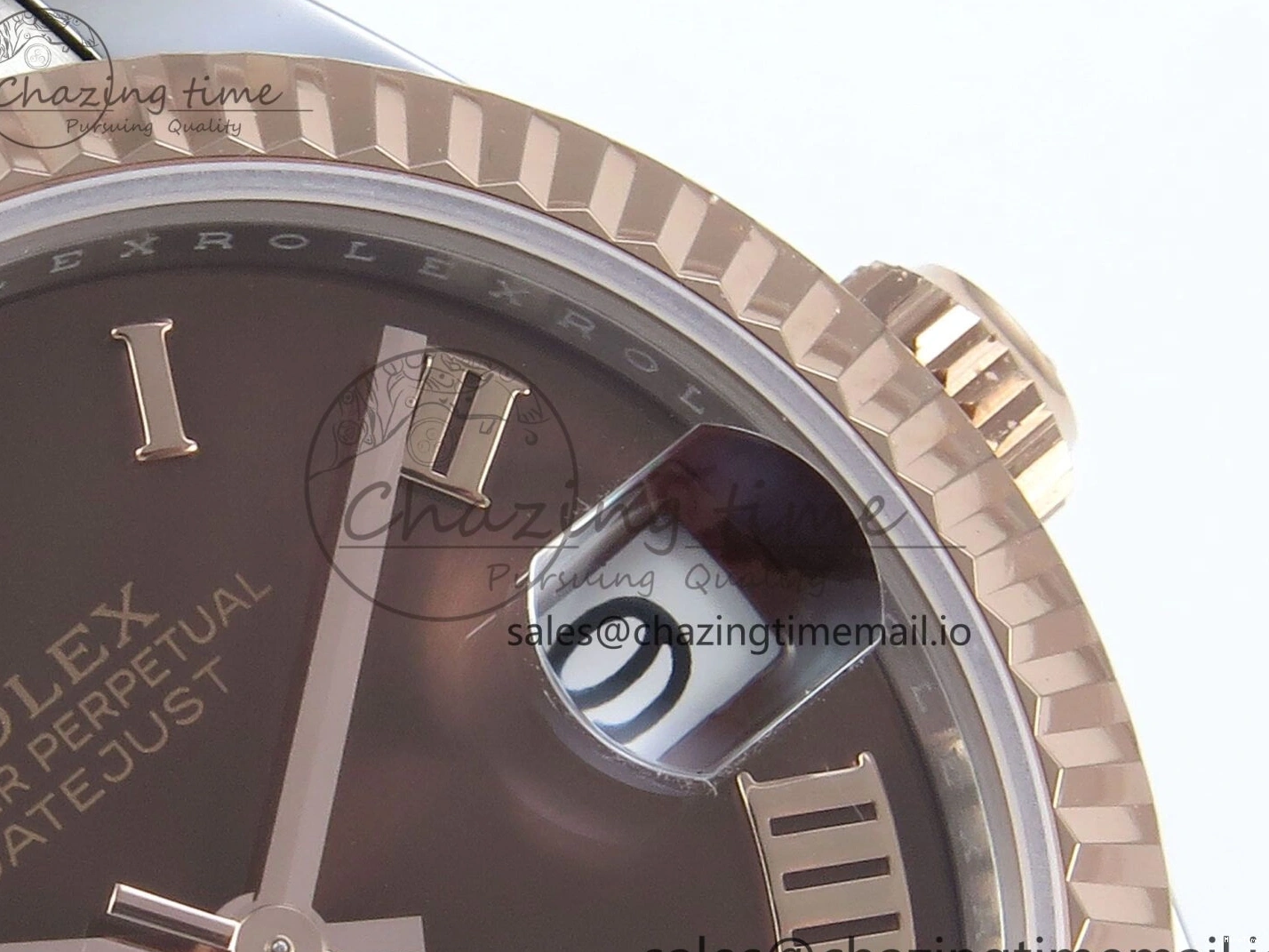 MiroTime 0504 DateJust 31 278271 ARF 1:1 Best Edition 904L Steel Brown Roman Diamonds Dial on SS RG Oyster Bracelet ETA SmartChoice 520